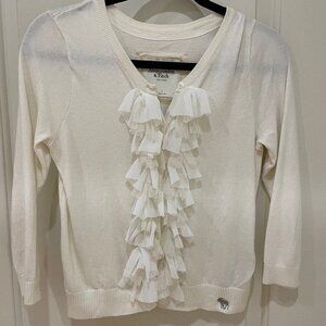 Abercrombie & Fitch White Cardigan